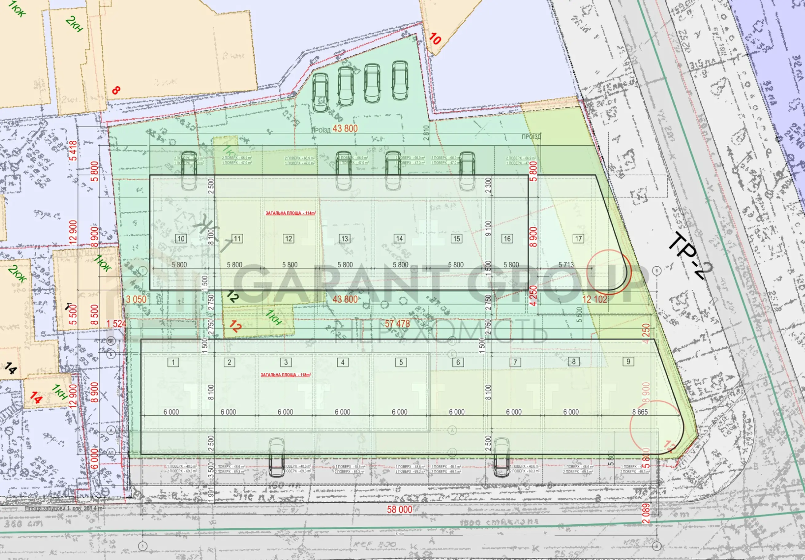 Таунхауси з видом на море — 10 станція Великого Фонтану Генеральний план