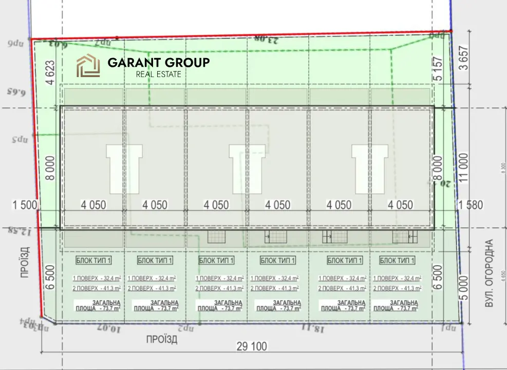 Таунхаусы на 10 станции Большого Фонтана Генплан